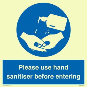 Please use hand sanitiser